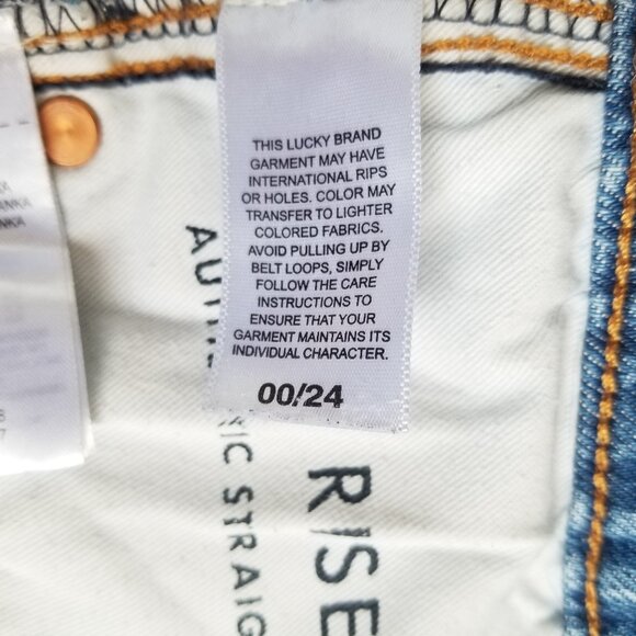 LUCKY BRAND CUT OFF MOM JEANS "JUST AS SHE IS" 90's CAPRIS STYLE SIZE 00/24 - Picture 7 of 7